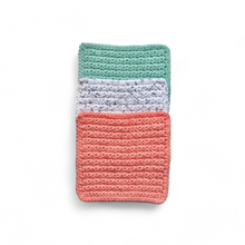 Load image into Gallery viewer, Dishcloths (3 Pack) - Teal/Coral

